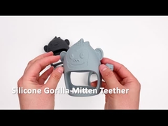 2023 Kreatif Silicone Baby Teether Gorilla Bentuk Mainan Gigi Bayi Anti-drop Mitten Teether