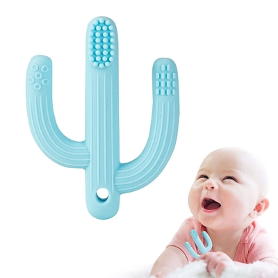 Mainan Teether Silikon Bayi Tahan Debu yang Menggemaskan Untuk Eksplorasi Sensorik