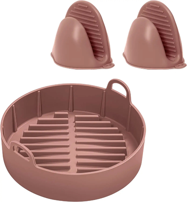 Tahan Lama Banyak Digunakan Penjualan Panas Air Fryer Silicone Pan Aman di Mesin Pencuci Piring