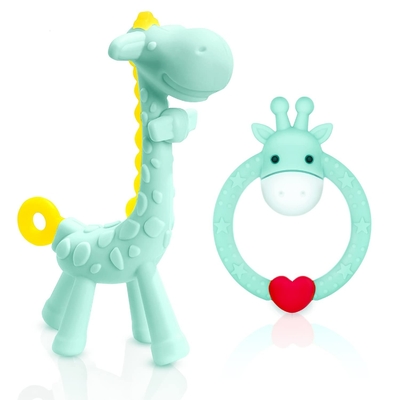 Membersihkan Cetakan dengan Mudah dalam Satu Teether Bayi Silikon Tidak Beracun untuk Eksplorasi Sensorik