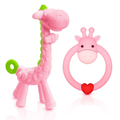 Cetakan Pereda Nyeri dalam Satu Logo Teethers Bayi Silikon yang Disesuaikan Aman di Sterilisasi