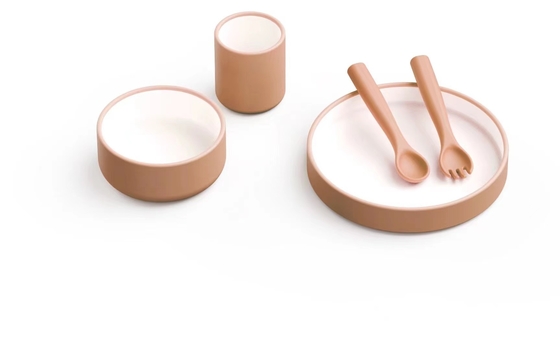 5 PCS FDA Disetujui Food Grade Silicone Makan Set untuk Makan Bayi