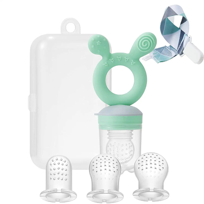 Green Baby Fresh Fruit Fruit Feeder Dan Nibbler Dengan Kantong Klip Case