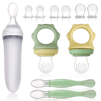 11 Pcs Set Dot Pengumpan Makanan Nyaman Tepat Untuk Menyusui Bayi