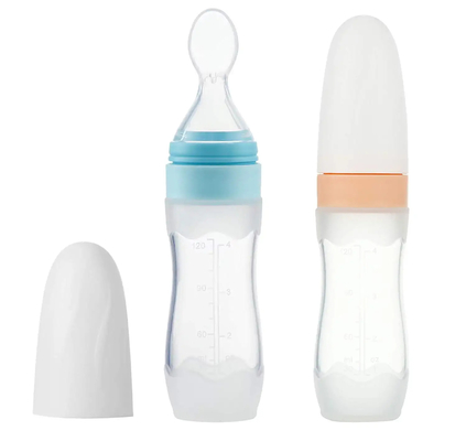 2 Pack Travel Friendly Silicone Baby Food Dispensing Sendok Pencuci Piring Gratis