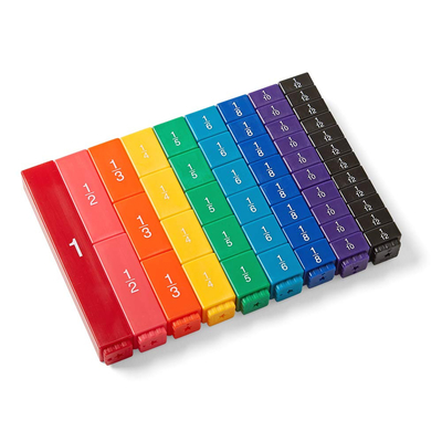 Manipulasi Pecahan Montessori Math Rainbow Fraction Tower Cubes untuk Sekolah Dasar