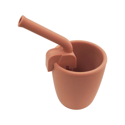Balita Bayi silikon Straw Cup Reusable BPA Phthalate Gratis 8*6.5*6.5cm