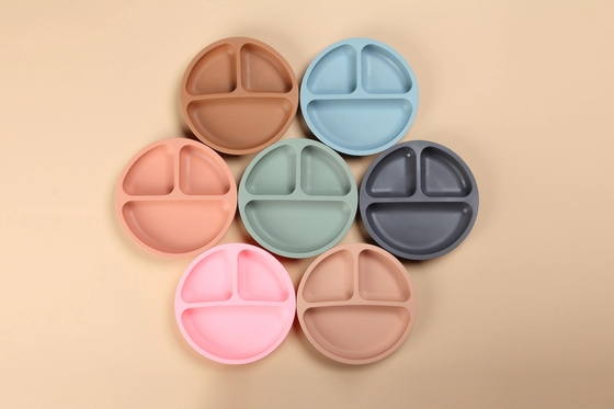 Dishwasher Free Silicone Suction Plate Aman Mensterilkan Piring Bayi
