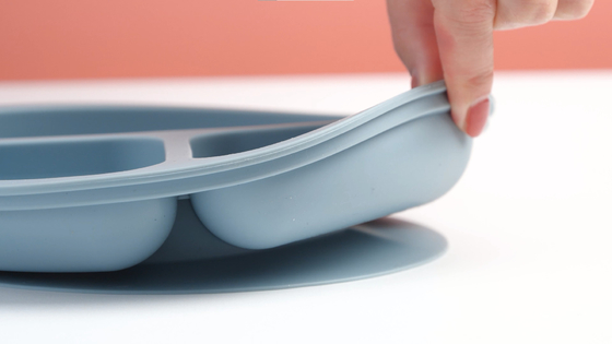 Pencuci Piring Gratis Mudah Dibersihkan Silicone Suction Plate Peralatan Makan Bayi