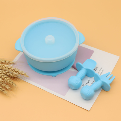 Pencuci Piring Gratis Non Slip Bayi Silicone Suction Bowl Anak-anak Aman Microwave Tersedia
