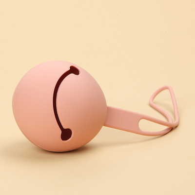 Smiley Faced Silicone Dummy Holder Case Dapat Dipasang Dengan Tali Tahan Lama