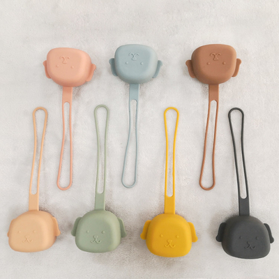 Puppy Shaped BPA Free Food Grade Silicone Dummy Case Cocok Untuk Mesin Pencuci Piring