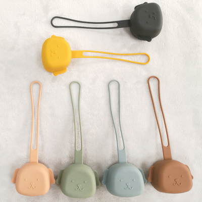 Puppy Shaped BPA Free Food Grade Silicone Dummy Case Cocok Untuk Mesin Pencuci Piring