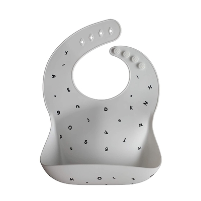 Elastis Unisex BPA Gratis Food Grade Silicone Baby Apron Dengan 4 Gesper