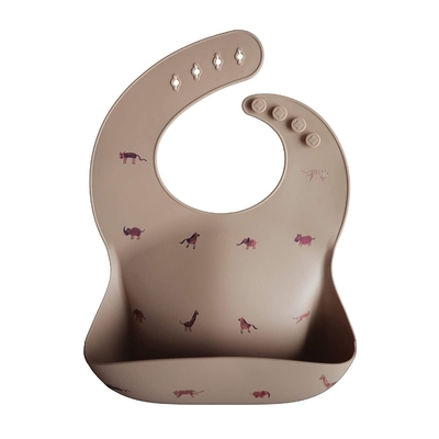 Elastis Unisex BPA Gratis Food Grade Silicone Baby Apron Dengan 4 Gesper