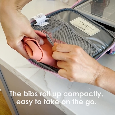 Bebas BPA Tidak Berbahaya Food Grade Silicone Baby Feeding Napkin Aman Dalam Air Mendidih