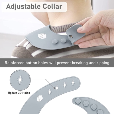 Disetujui FDA Patel Color Silicone feeding Bib Safe In Sterilizer Baby Pinny