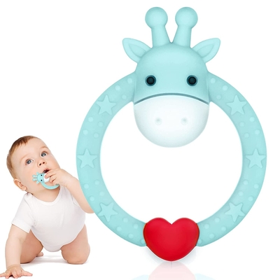 BPA Free Tidak Berbahaya Bahan Silicone Teething Toy Untuk Bayi Baru Lahir
