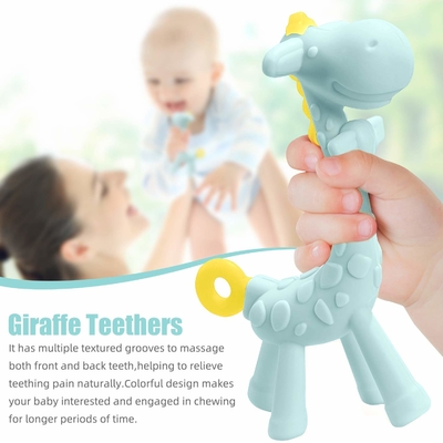 BPA Free Tidak Berbahaya Bahan Silicone Teething Toy Untuk Bayi Baru Lahir