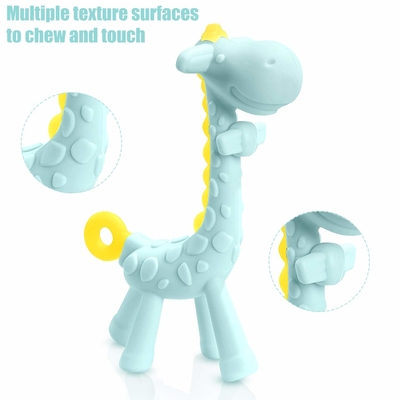 Pereda Sakit Gusi Food Grade Fleksibel Silicone Teether Mainan Untuk Bayi Menyusui