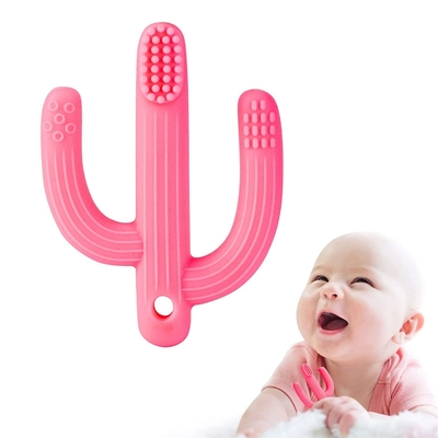 Mainan Teether Silikon Tahan Debu Bayi yang Dapat Didaur Ulang Aman Di Air Mendidih