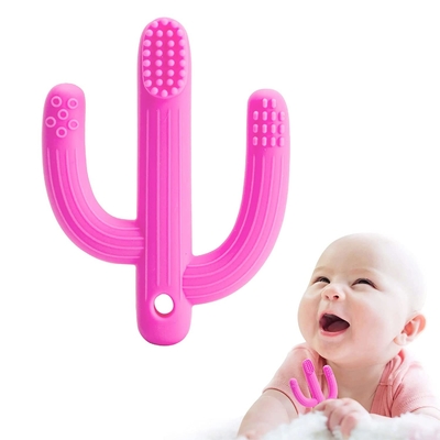 Mainan Teether Silikon Tahan Debu Bayi yang Dapat Didaur Ulang Aman Di Air Mendidih