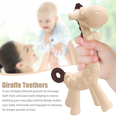Tidak Ada Phthalates Allergy Friendly Silicone Teething Toy Untuk Eksplorasi Sensorik