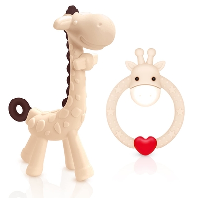 Tidak Ada Phthalates Allergy Friendly Silicone Teething Toy Untuk Eksplorasi Sensorik