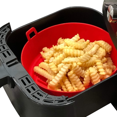 Kustomisasi Logo Mudah Dibersihkan Air Fryer Silicone Pot Aman dalam Air Mendidih