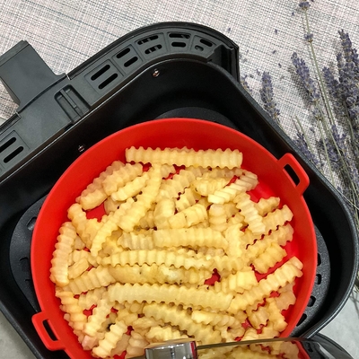 Kustomisasi Logo Mudah Dibersihkan Air Fryer Silicone Pot Aman dalam Air Mendidih