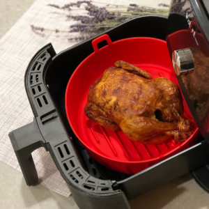 Kualitas Tinggi Food Grade Aksesoris Oven Silikon Penggorengan Udara yang Baru Dirancang dengan Sirkulasi Udara