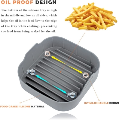 Tidak Ada PVC BPA Free Patel Color Air Fryer Silicone Basket Aman di Sterilizer