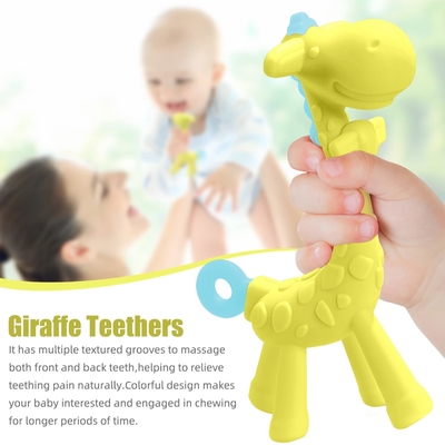 Teether Bayi Silikon Bentuk Lucu yang Dapat Didaur Ulang BPA Gratis Aman di Pencuci Piring