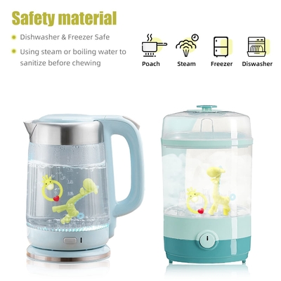 Mudah Dibersihkan Tahan Bakteri Tahan Debu Silicone Baby Toothing Toy untuk Bayi Baru Lahir