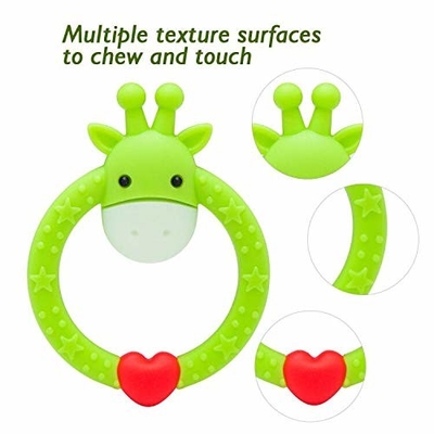Membersihkan Cetakan dengan Mudah dalam Satu Teether Bayi Silikon Tidak Beracun untuk Eksplorasi Sensorik