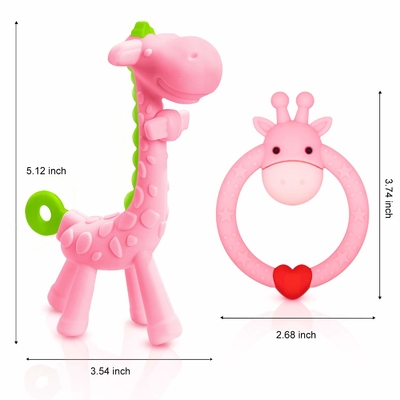 Cetakan Pereda Nyeri dalam Satu Logo Teethers Bayi Silikon yang Disesuaikan Aman di Sterilisasi