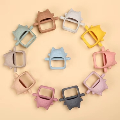BPA Free Soft Anti-Drop Silicone Baby Chew Toys untuk Kebutuhan Mengisap