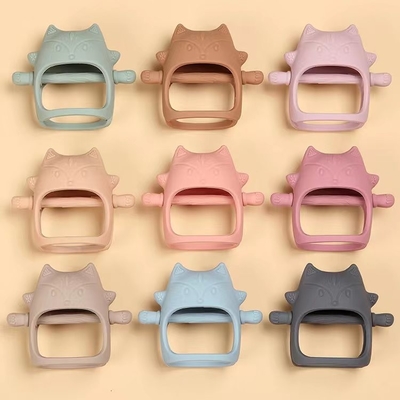 BPA Free Soft Anti-Drop Silicone Baby Chew Toys untuk Kebutuhan Mengisap