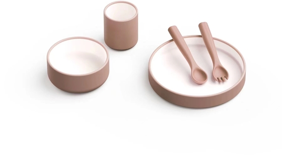5 PCS FDA Disetujui Food Grade Silicone Makan Set untuk Makan Bayi