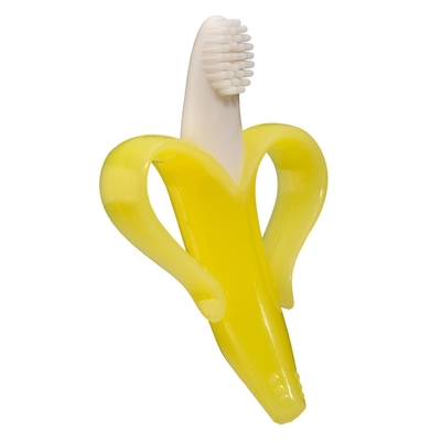 Pain Relief Food Grade Silicone Banana Teether yang Dapat Didaur Ulang untuk Bayi