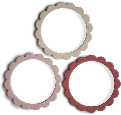 Pembentukan Lembut dalam Satu Gelang Teether Bunga Silikon Fleksibel untuk Bayi Baru Lahir
