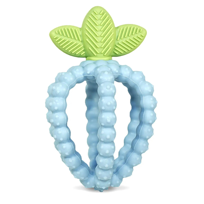 Bebas BPA Mudah Digenggam Bertekstur Gigitan Relief Teether Menenangkan Gusi Sakit Bayi