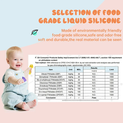 4 PCS Food Grade BPA Gratis Silicone Bayi Molar Teether Mengunyah Mainan untuk 3-24 Bulan Makanan