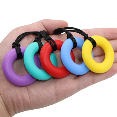 Kalung Kunyah Sensorik Liontin Kunyah Bergaya untuk Anak-anak dengan Autisme