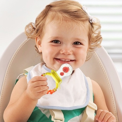 Teething Relief Set Pengumpan Dot Makanan Buah Bayi untuk Pembekuan Susu