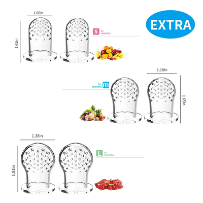 Aman Non Toxic Silicone Baby Fruit Feeder Dot 6Pcs Dengan 6 Ukuran Berbeda