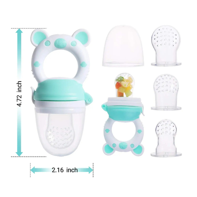 Mainan Teether Silikon Bayi Tahan Noda Merah Muda Selama 3-24 Bulan
