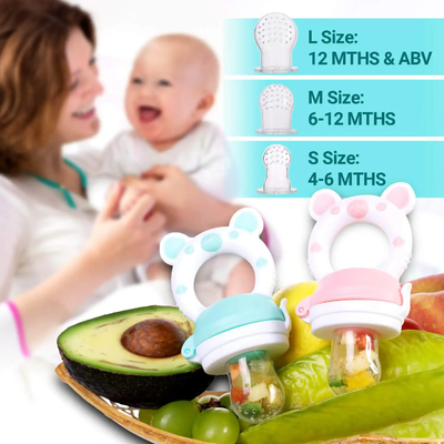 Mainan Teether Silikon Bayi Tahan Noda Merah Muda Selama 3-24 Bulan