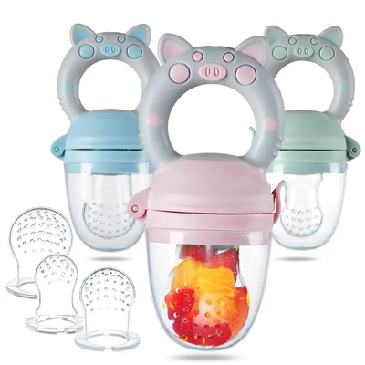 Ukuran berbeda 3 Pack Food Grade Fresh Food Feeder Dengan Piggy Handle