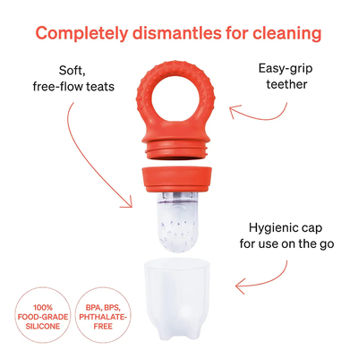 BPA Free Essentials 2 In 1 Silicone Feeder Teether Untuk Hadiah Registri Bayi Sempurna
